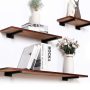 4 Pcs 16"Floating Shelf Bracket Stainless Steel Heavy Duty Black Brackets Blind - Image 6