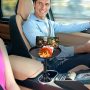 Car Cup Holder Tray, Car Tray Table for Eating with Cell Phone Slot, Lap Tray for Car Universal Adjustable Cup Tray Holder 360° Swivel Tray Fits Vehicle, Boats,Golf Cart, SUV,Truck and All Cars - Image 2