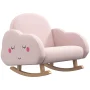 Qaba Rocker Armchair for Nursery Playroom Preschool for 1.5-5 Years, Pink - Image 2