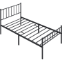 Renwick Justin Metal Platform Bed with Spindle Headboard and Footboard,Twin,Black - Image 5