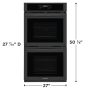 Frigidaire - 27" Built-In Double Wall Oven with Convection Bake and Air Fry - Black - Image 4
