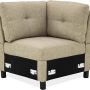 Sectional Sofa with Ottoman Set Fabric Living Room Corner Couch 6 Seat Modular L Shaped Couch for Home Office, Light Grey - Image 5