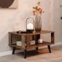 Costway Coffee Table Retro Mid-Century Coffee Table W/Storage Open Shelf Living Room - Image 2