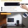 Shine Decor LED Desk Reading Lamps Desk Lights, 600LM Gooseneck Task Lamps for Home Office, Touchable Dimmable Metal Clamp Lamps, Clip-On Table Lights Eyecare Space-Saving LED Lights with Swing Arm - Image 3