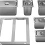 Drawer Pan Kit for Zephyr Refrigerator Drawers - Stainless Steel - Image 1