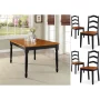 Better Homes and Gardens Autumn Lane 5-piece Dining Set, Black and Oak - Image 5