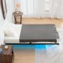 Lusimo Twin Size Floating Bed Frame with LED Lights and Mattress Slip Guard, Metal Platform Bed Frames Twin with Steel Slat Support, No Box Spring Needed, Black - Image 2