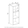 Furinno Pasir 3-Tier No Tool Assembly Open Shelf Bookcase, Blackwood - Image 3