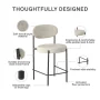 Better Homes & Gardens Boucle Counter Stool, Cream - Image 6