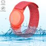 Kids Wristband Compatible with Apple AirTag, Protective Case for Air Tag GPS Tracker Holder with Nylon Bracelet, Adjustable Anti Lost Watch Band for Toddler Child Elder(Red) - Image 5