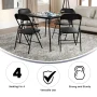 Madison 33 in. Black 5-Piece Folding Card Table and Chair Set - Image 2