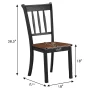 Costway Set of 2 Wood Dining Chair High Back Kitchen Whitesburg Side Chair Black - Image 3