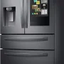 Samsung - 36 in. Wide Family Hub 27.7 Cu. Ft. 4-Door French Door Fingerprint Resistant Refrigerator - Black Stainless Steel - Image 3