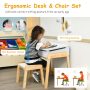 Kids Activity Table and Chair Set with Storage Space for Homeschooling - Image 3