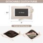 LOVEVOOK Laptop Bag for Women, Fashion Computer Tote Large Capacity Handbag, Leather Shoulder Bag Purse Set, Professional Business Work Briefcase for Office Lady, 2PCs, 15.6-Inch, Beige White - Image 6
