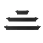 Mainstays 3PC Plastic Floating Shelves, Black (1-Pack) - Image 1