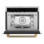 ZLINE - Autograph 24 in. 1.6 cu ft. Built-in Convection Microwave Oven and Polished Gold Helix Handle - Stainless Steel - Image 2