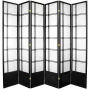 7 ft. Black 6-Panel Room Divider - Image 1