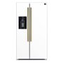 Forno Appliances - 36 in. Wide Salerno 20 Cu. Ft. Side-by-Side Counter-Depth Refrigerator with Ice and Water Dispenser - White - Image 1