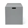 Humble Crew Kid Toy Box, Hinged Toy Storage Chest with Lid, Grey/White - Image 4