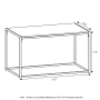 Furinno 3-Pcs Modern Wood and Metal Living Room Table Set, Americano / French Oak Grey - Image 6