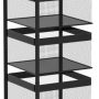 Fruit and Vegetable Basket for Kitchen No Assembly, Rotating Storage Rack,Bathroom Storage Shelf, Kitchen Organizers and Storage Cart on Rolling Wheels(Black, 5 Tier-Square) - Image 5