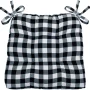 Achim Buffalo Check Polyester/Cotton Tufted Chair Seat Cushions - Black/White - Set of Two - Image 4