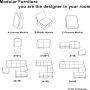 HONBAY Square Ottoman Module for Modular Sofa Couch, Square Ottoman with Storage for Sectional Modular Couch, Grey - Image 4