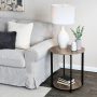 Household Essentials Wooden Side End Table with Storage Shelf | Ashwood - Image 4