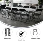 11-Piece Black Event/Training Folding Table Set with 10-Folding Chairs - Image 4