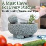PriorityChef Granite Mortar and Pestle Set - 6.1 Inch Natural Stone Molcajete - Image 4