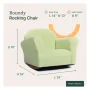 Keet Fabric Slat Back Rocking Chair, Multiple Colors - Image 6