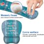 Mouse Pad Wrist Support and Keyboard Wrist Rest Set with Coasters, Stay Positive Work Hard and Make It Happen Inspirational Quote Non-Slip PU Base Ergonomic Mousepad for Home Office Working Studying - Image 6
