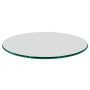 24 in. Clear Round Glass Table Top, 1/2 in. Thickness Tempered Ogee Edge Polished - Image 1