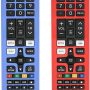 2 Pcs Silicone Cover for Samsung Remote, Alquar Protective Shockproof Case Compatible with Samsung Smart TV Remote BN59-01301A Bn59-01315A Bn59-01199F -with Lanyard (Red+ Glowing Blue) - Image 1