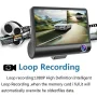 【Triple Lens System】4" 3-Channel Dash Cam - Front/Rear/Interior Car DVR with Night Vision, 24H Parking Mode, Loop Recording - Image 4