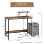 Computer Desk with Reversible Storage Drawer and Moveable Shelf - Image 4