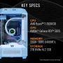 Thermaltake - LCGS Reactor 7870TH Gaming Desktop AMD Ryzen 7 7800X3D 2023 32GB Memory NVIDIA GeForce RTX 5070 Ti 2TB SSD NVMe M.2 - Blue - Image 2