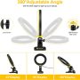 6.3” Ring Light, Oldshark Desk Selfie Ring Light with Clamp Mount and Tripod Stand Phone Holder for Laptop Computer, for YouTube Video, Makeup, Selfie, Photography, Live Streaming, Tiktok - Image 5