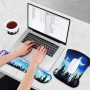 AIMSA Ergonomic Keyboard Wrist Rest and Mouse Pad with Wrist Support Set, Memory Foam Non-Slip Rubber Base, for Gaming, Working, Home, Office, Easy Typing, Pain Relief, Forest Moon Sky - Image 6
