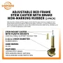 2 1/8 in. Black Rubber and Gold Steel Adjustable Bed Frame Stem Casters with Locking Brake, 125 lb. Load Rating 2 Pack - Image 4