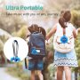 EBODA Bluetooth Shower Speaker, IP67 Waterproof Portable Speaker, Wireless Mini Speaker with Microphone, Lightweight, Supports Floating for Bathroom, Outdoors, Pool, Bike, Kayaking - Blue - Image 5