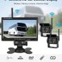 EVERSECU 2pcs Wireless Vehicle Backup Cameras Plus 7" Monitor Parking Assistance System for RV/SUV/Van/Pickup/Truck/Trailer Rear/Side/Front View System Switchable - Image 2