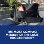 LaCie - Rugged Mini SSD 1TB Solid State Drive - USB 3.2 Gen 2x2, speeds up to 2000MB/s (STMF1000400) - Silver and Orange - Image 3