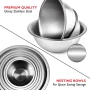 Joytable Premium Stainless Steel 6pc Mixing Bowls with Measuring Cup Set, Nesting Mixing Bowls - Image 5