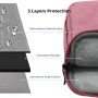 OneGET Laptop Sleeve Case Compatible with MacBook Pro 14 16 inch Touch Bar 15-15.6 inch MacBook Pro Retina 2012-2015 Notebook Polyester Vertical Watercolor Marble Bag with Pocket(15.6-16Inch, Pink) - Image 2