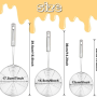 Spider Skimmer Strainer Ladle Deep Frying Chinese Spoon and Stainless Steel Wire - Image 3