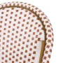 Brandy Outdoor French Bistro Chair, Set of 4, Rust Orange, White, and Bamboo Finish - Image 3