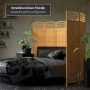 5.5 ft. Light Beige 4-Panel Room Divider - White - Image 2