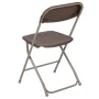 Brown Metal Folding Chair (Set of 10) - Black - Image 5